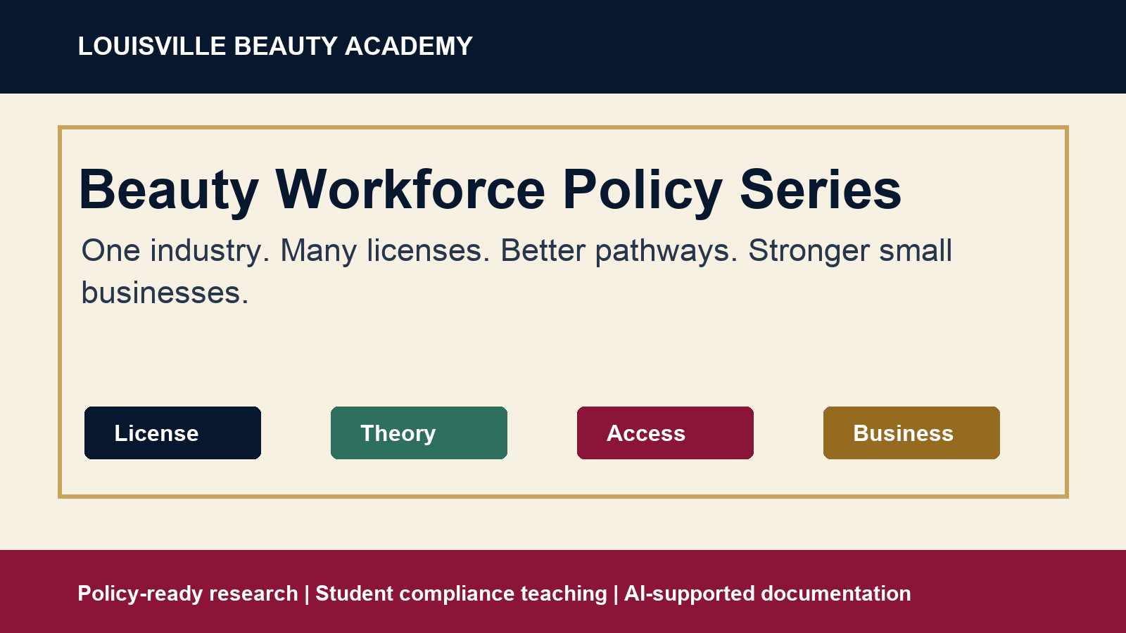 Louisville Beauty Academy beauty workforce policy series featured image