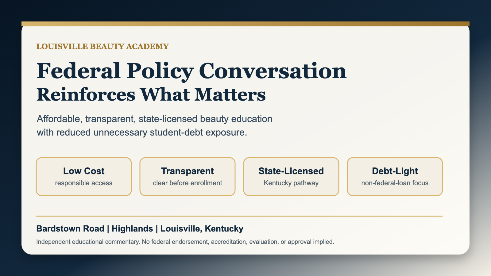 Editorial image about transparent education systems, student debt, affordability, and workforce value.